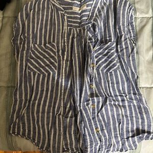Blue Striped Button Up